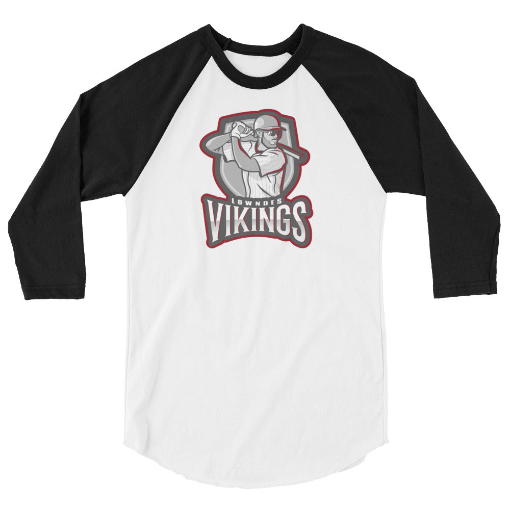Lowndes Vikings Baseball 3/4 Sleeve Shirt