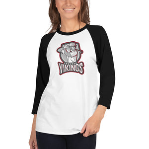 Lowndes Vikings Baseball 3/4 Sleeve Shirt
